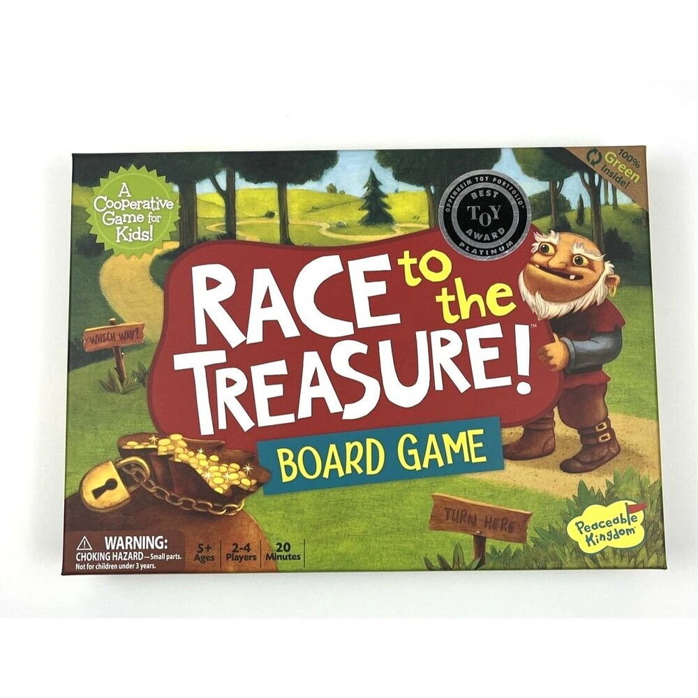 Race to The Treasure - Peaceable Kingdom Award Winning Cooperative Game - NEW